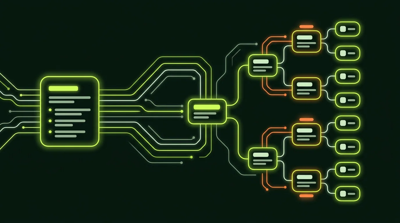 AI ads automation turning a written brief into a campaign tree of ad sets and ads